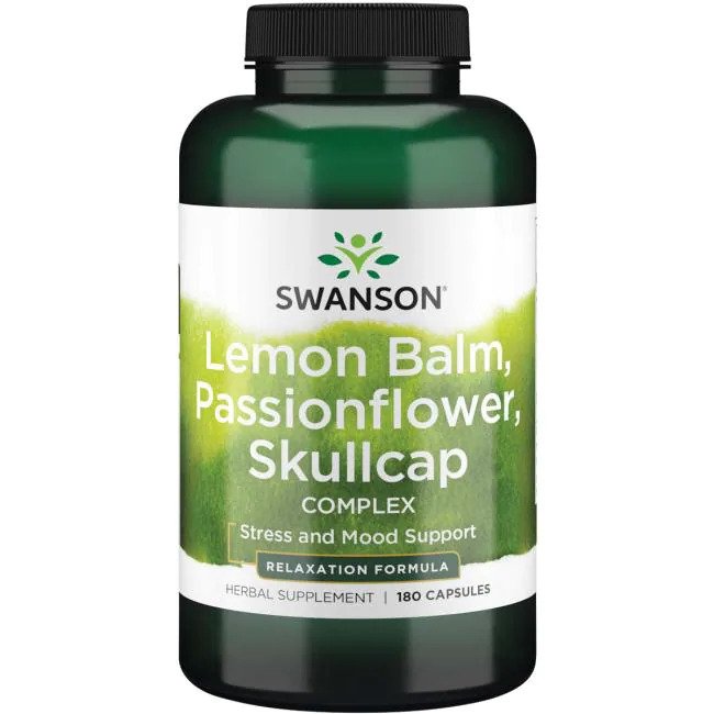Lemon Balm, Passionflower, Skullcap Complex - 180 caps