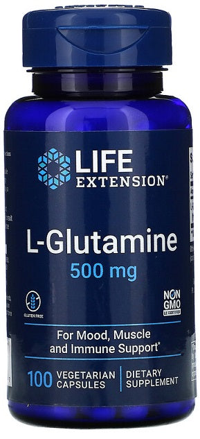 L-Glutamine, 500mg - 100 vcaps