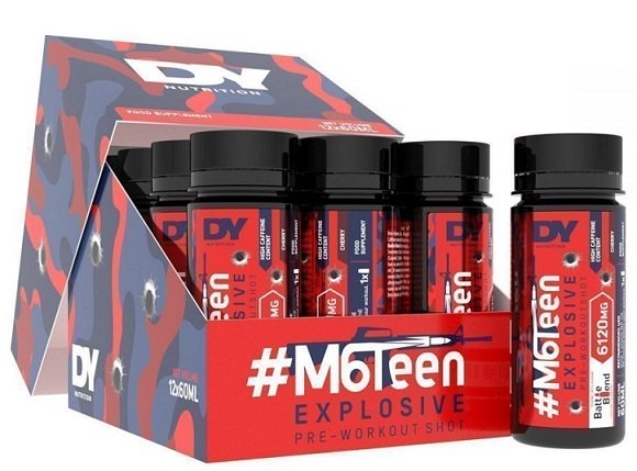 #M6Teen Explosive Pre-Workout Shot, Cherry - 12 x 60ml.