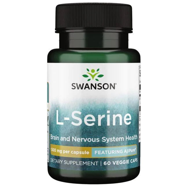 L-Serine, 500mg - 60 vcaps