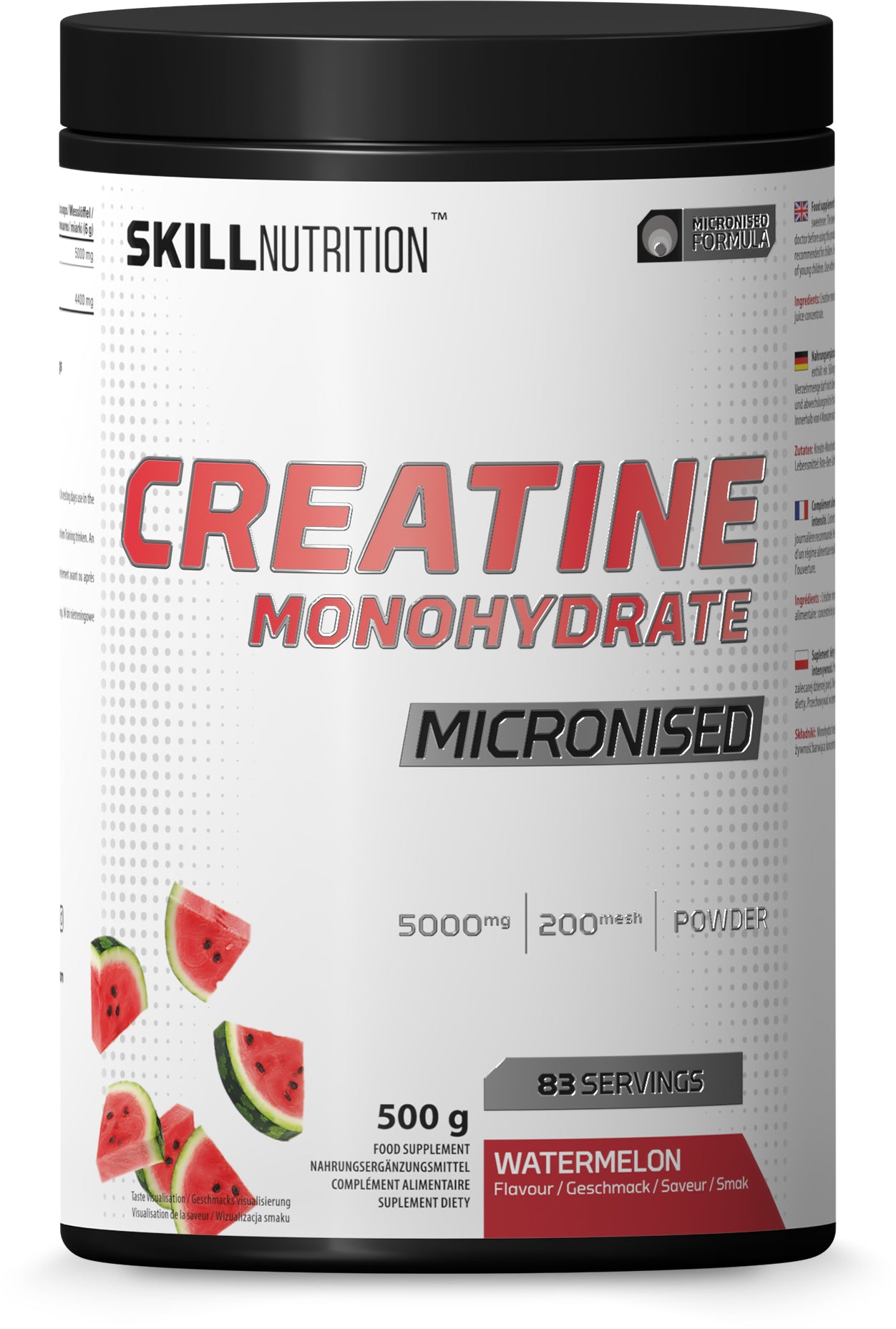 Micronised Creatine Monohydrate Flavoured, Watermelon - 500g