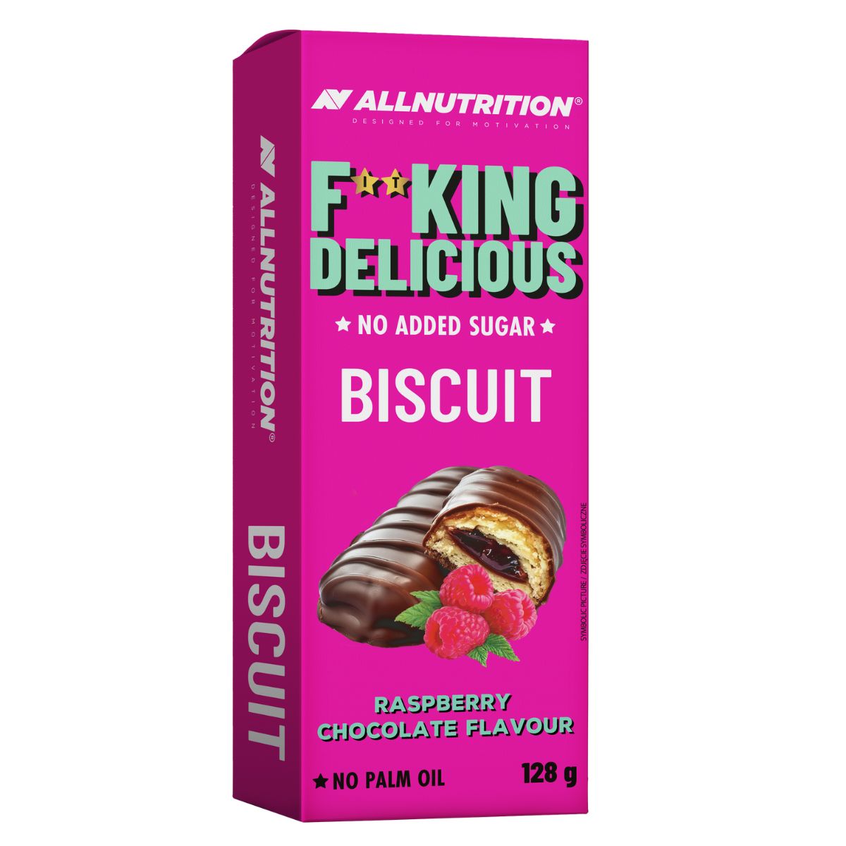 Fitking Delicious Biscuit, Raspberry Chocolate Flavour - 128g