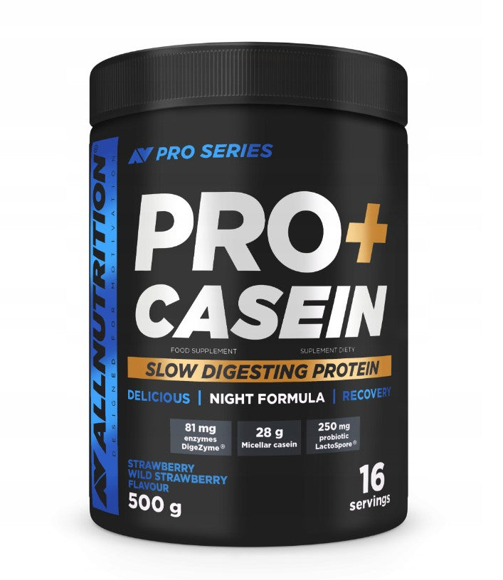Pro+ Casein, Strawberry-Wild Strawberry - 500g