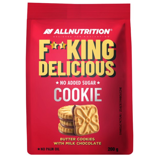 Fitking Delicious Cookie, Butter Cookies with Milk Chocolate - 200g