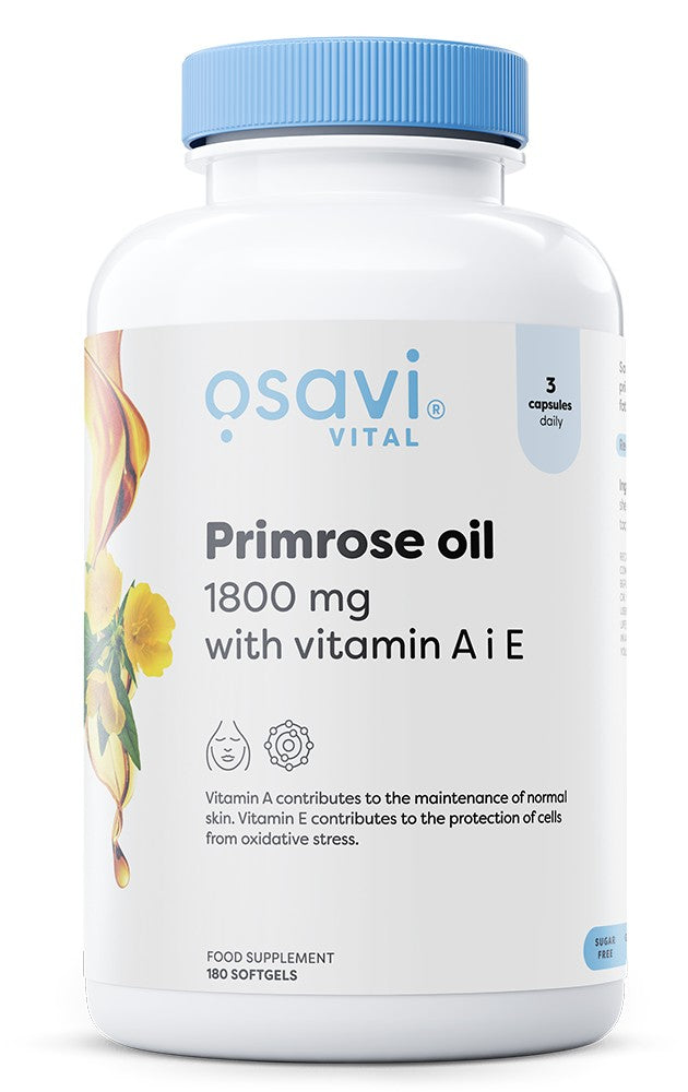 Primrose Oil with Vitamin A & E, 1800mg - 180 softgels
