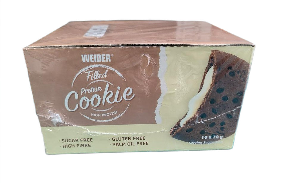 Filled Protein Cookie, Chocolate-Vanilla - 10 x 70g