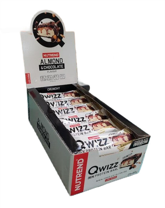 Qwizz 35% Protein Bar, Almond & Chocolate - 24 x 60g