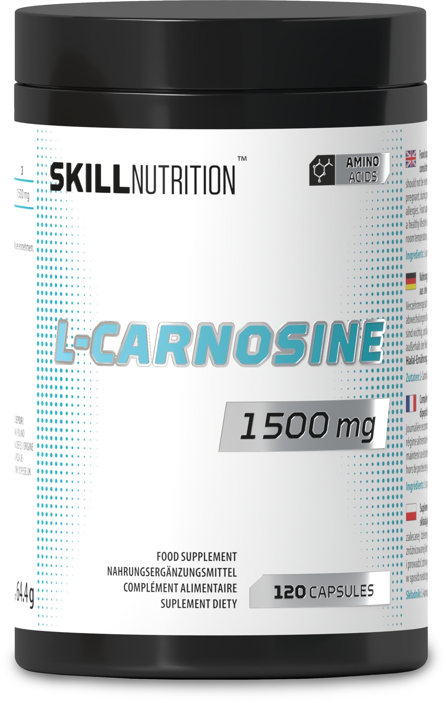 L-Carnosine, 1500mg - 120 vegan caps