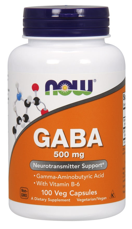 GABA with Vitamin B6, 500mg - 100 vcaps