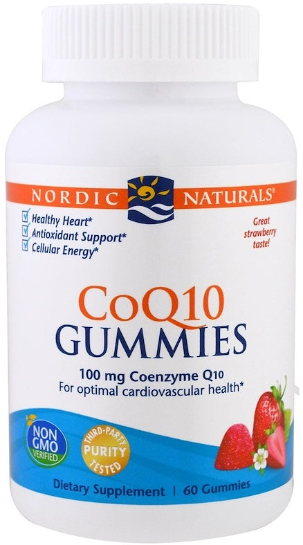 CoQ10 Gummies, 100mg Strawberry - 60 gummies