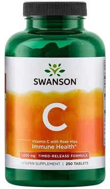 Vitamin C with Rose Hips Extract - Timed-Release, 1000mg - 250 tablets