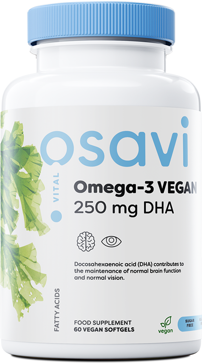 Omega-3 Vegan, 250mg DHA - 60 vegan softgels