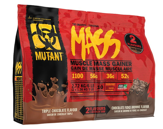 Mutant Mass 2 Flavours, Triple Chocolate & Chocolate Fudge Brownie - 2720g