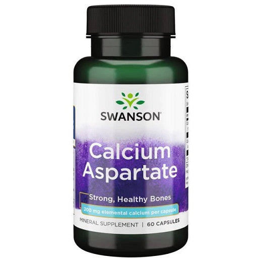 Calcium Aspartate, 200mg Elemental Calcium - 60 caps