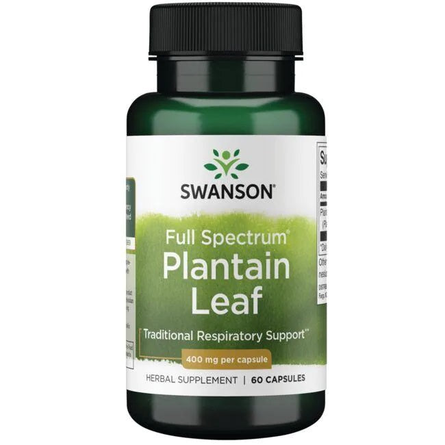 Full Spectrum Plantain Leaf, 400mg - 60 caps