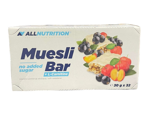 Muesli Bar + L-Carnitine, Yoghurt & Blackcurrant - 32 bars