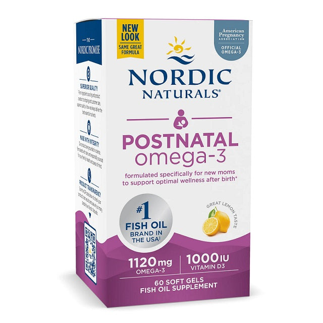 Postnatal Omega-3, 1120mg Lemon - 60 softgels