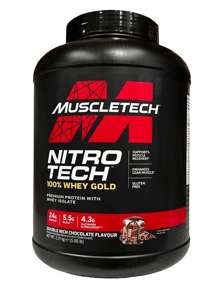 Nitro-Tech 100% Whey Gold, Double Rich Chocolate - 2270g