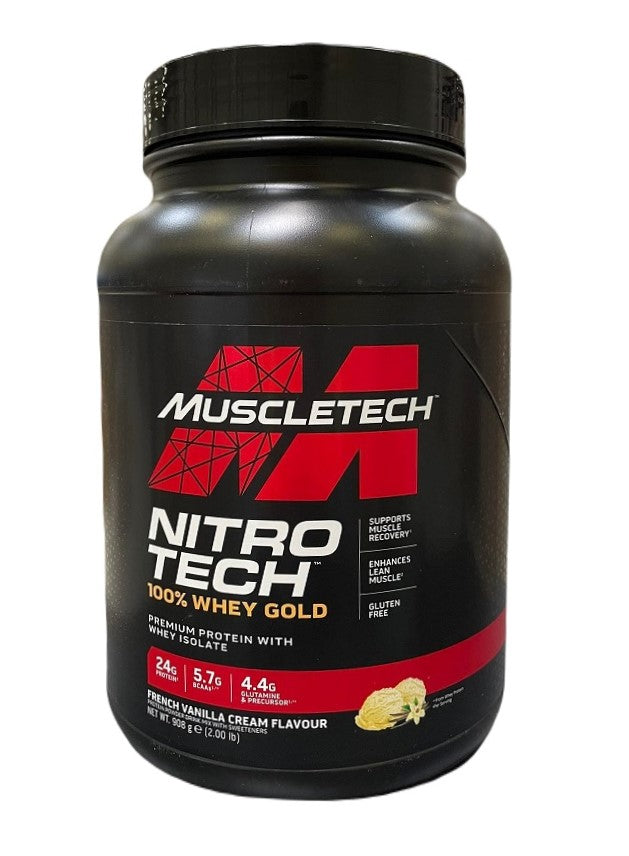 Nitro-Tech 100% Whey Gold, French Vanilla Cream - 908g