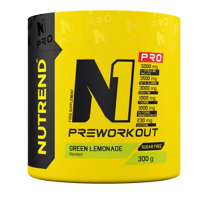 N1 Pro Pre-Workout, Green Lemonade - 300g