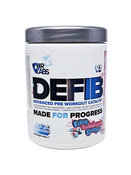 Defib V3 - Advanced Pre Workout Catalyst, Fizzy Bubblegum Bottles - 440g