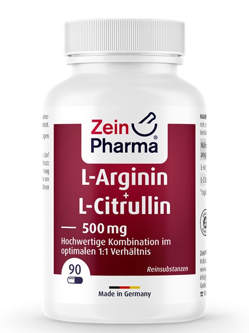 L-Arginine + L-Citrulline, 500mg - 90 caps