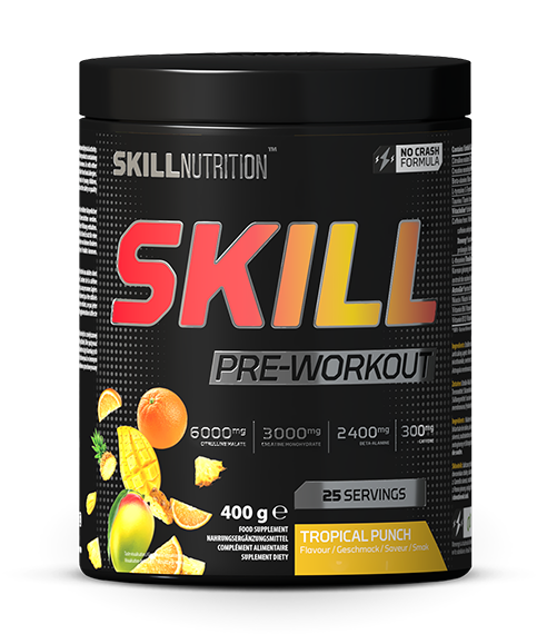 Skill Pre-Workout, Tropical Punch - 400-412g