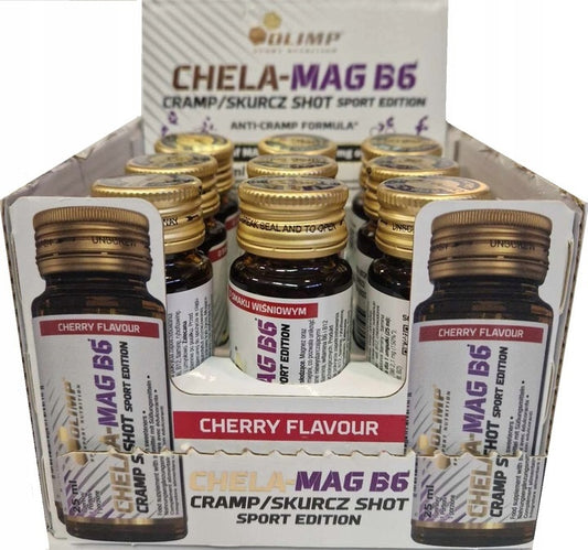 Chela-Mag B6 Cramp Shot, Cherry - 9 x 25 ml.