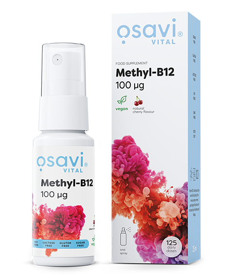 Methyl-B12 Oral Spray, 100mcg (Cherry) - 25 ml.
