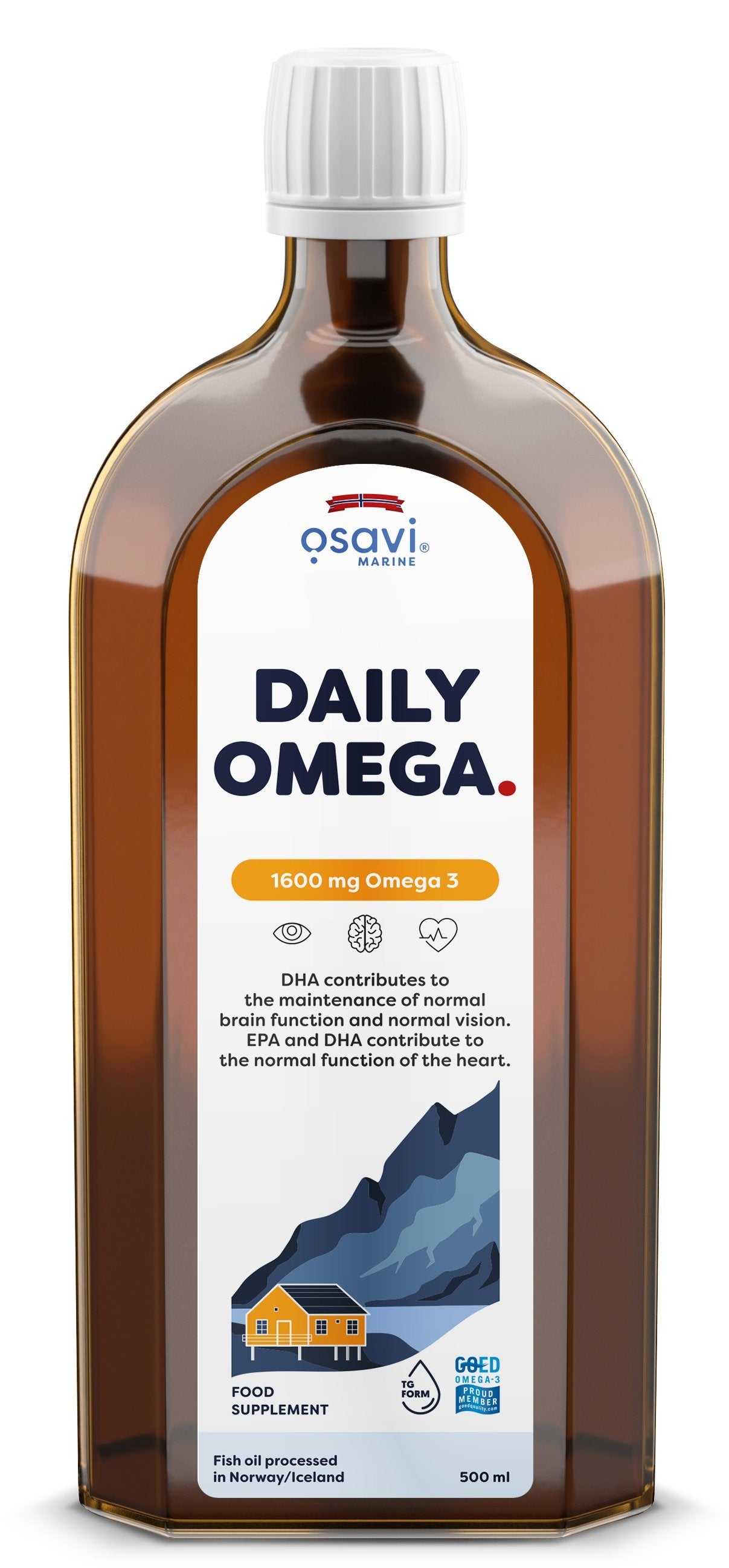 Daily Omega, 1600mg Omega 3 - 500 ml.