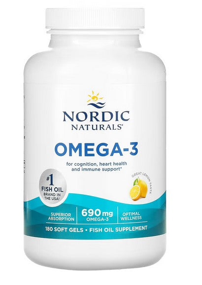 Omega-3, 690mg Lemon - 180 softgels
