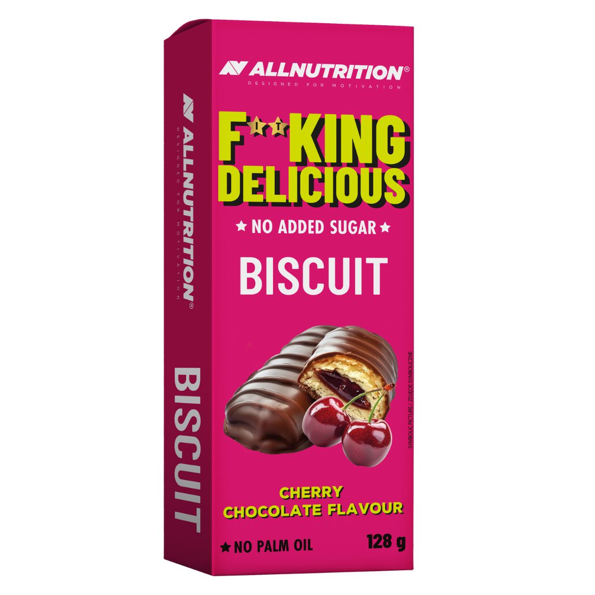 Fitking Delicious Biscuit, Cherry Chocolate Flavour - 128g
