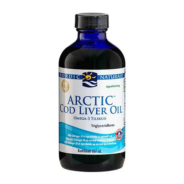 (Danish Label) Arctic Cod Liver Oil, 1060mg Orange - 237 ml.