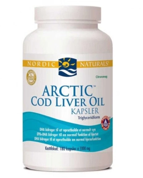 (Danish Label) Arctic Cod Liver Oil Caps, 750mg Lemon - 180 softgels