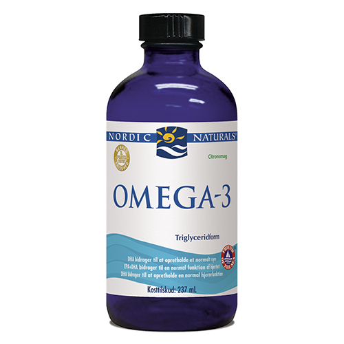 (Danish Label) Omega-3 Fiskeolie, 1560mg Lemon - 237 ml.