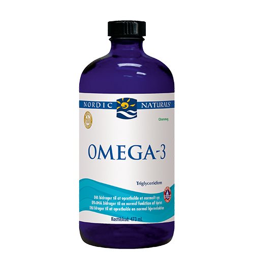 (Danish Label) Omega-3 Fiskeolie, 1560mg Lemon - 473 ml.