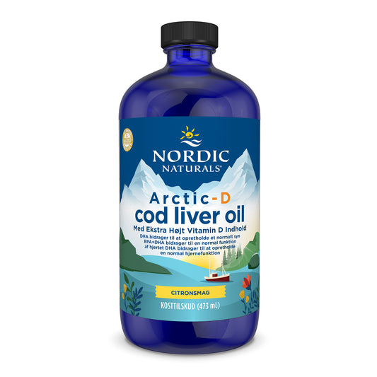 (Danish Label) Arctic-D Cod Liver Oil, Lemon - 473 ml.