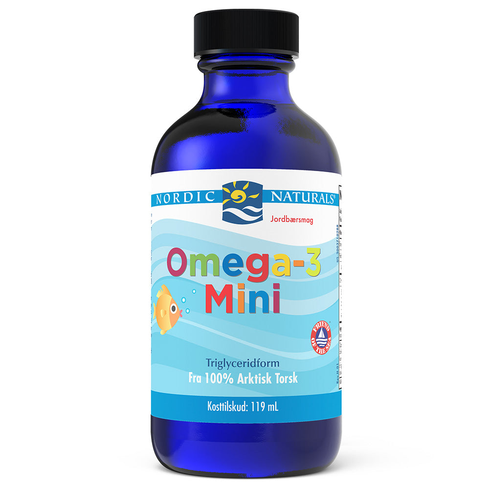 (Danish Label) Omega-3 Mini, 530mg Strawberry - 119 ml.