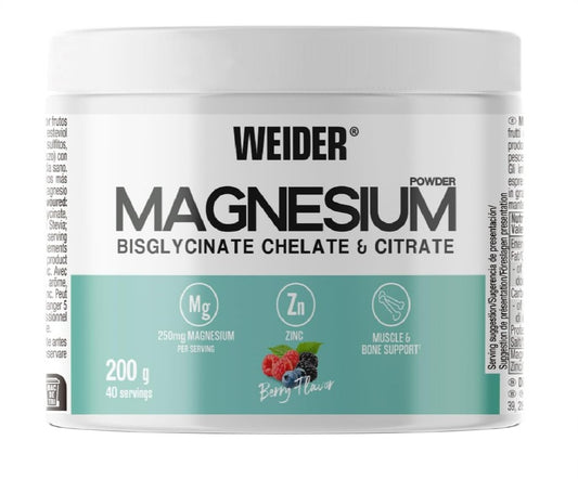 Magnesium Bisglycinate Chelate & Citrate, Berry - 200g