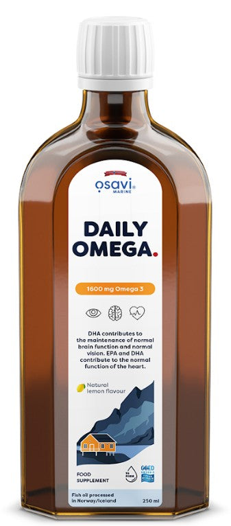 Daily Omega, 1600mg Omega 3 (Natural Lemon) - 250 ml.