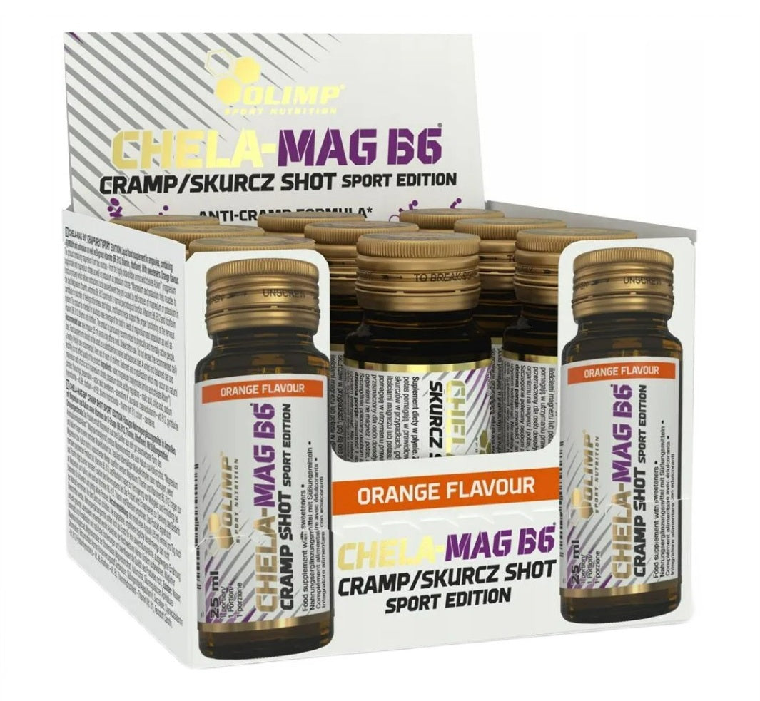 Chela-Mag B6 Cramp Shot, Orange - 9 x 25 ml.