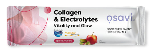 Collagen Electrolytes Vitality and Glow, Apple & Rhubarb - 10g (1 serving)