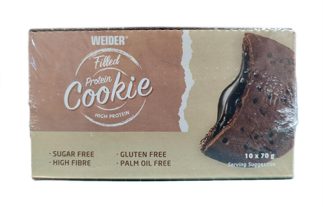 Filled Protein Cookie, Triple Chocolate - 10 x 70g