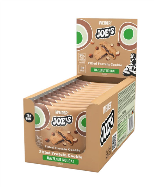 Filled Protein Cookie, Hazelnut Nougat - 12 x 60g