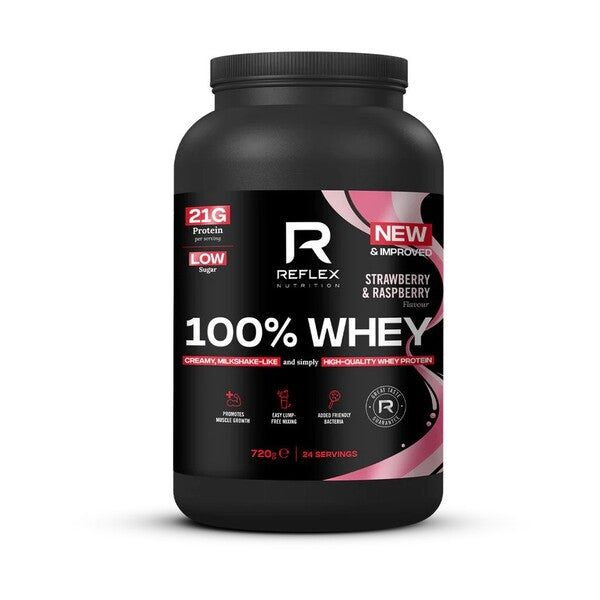 100% Whey, Strawberry & Raspberry - 720g