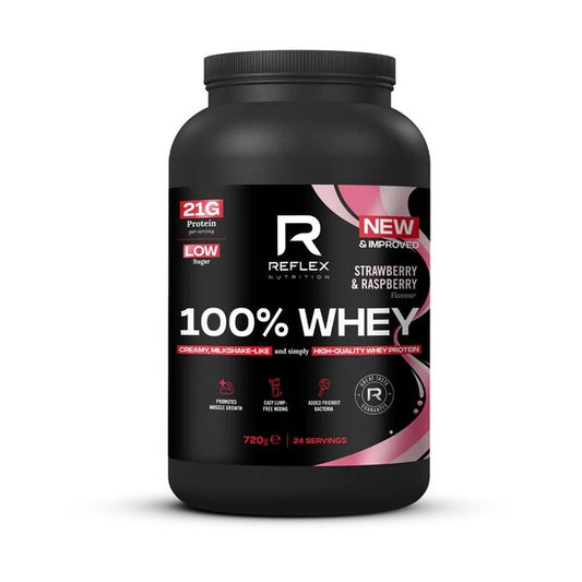100% Whey, Strawberry & Raspberry - 720g