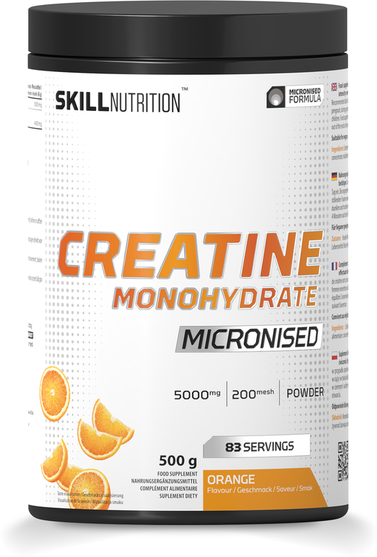 Micronised Creatine Monohydrate Flavoured, Orange - 500g