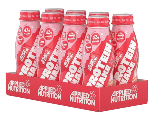 High Protein Shake, Strawberries & Cream - 8 x 500 ml.