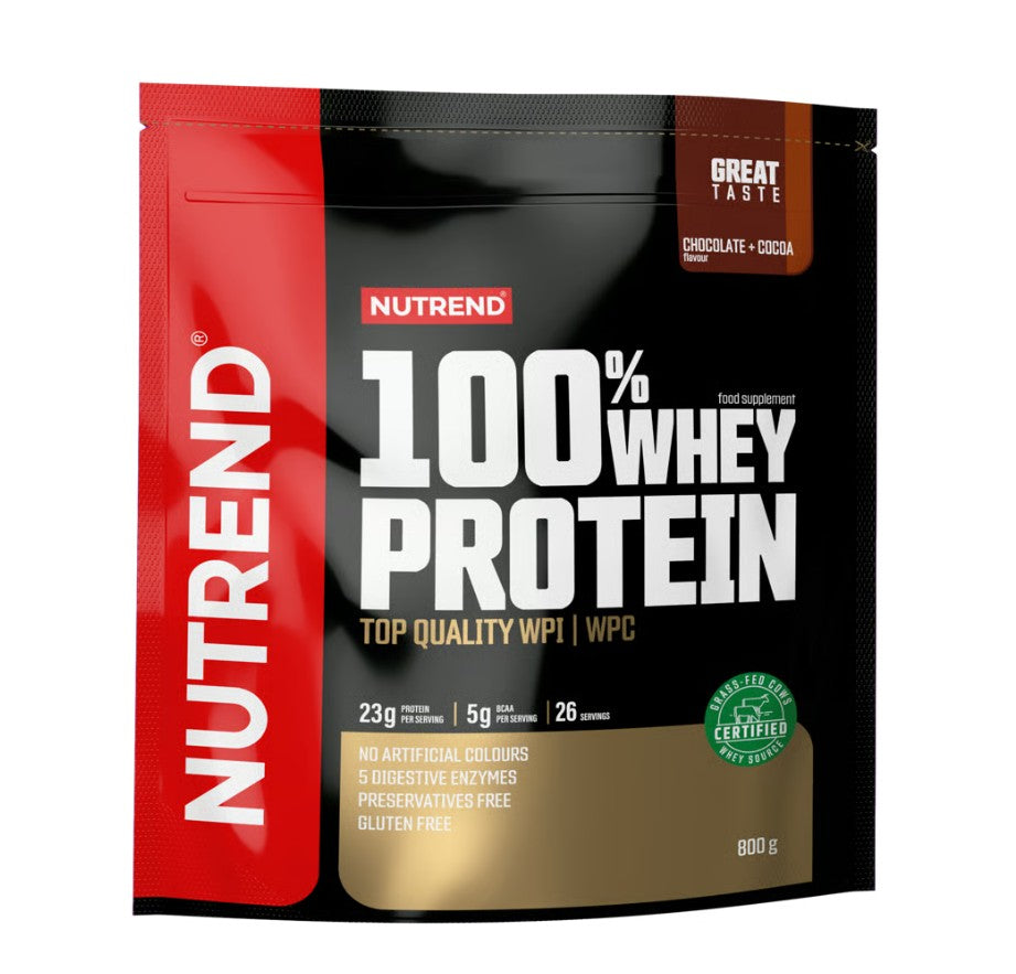 100% Whey Protein, Chocolate + Cocoa - 800g