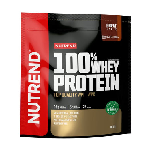 100% Whey Protein, Chocolate + Cocoa - 800g